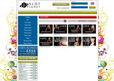 Slot Planet live casino