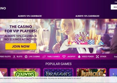 No Bonus Casino - Landing pagina