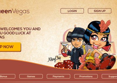 Queen Vegas Casino - Landing pagina