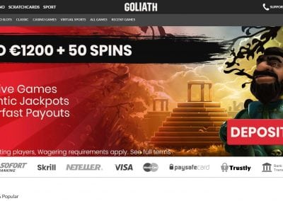 Goliath landingpage