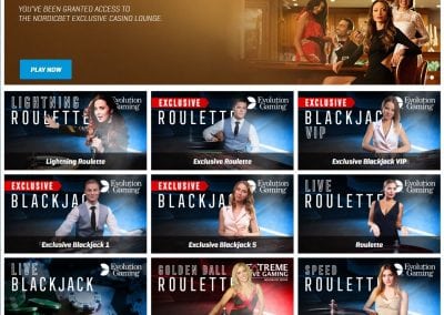 NordicBet live casino