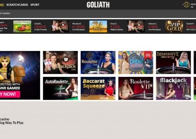 goliath live casino