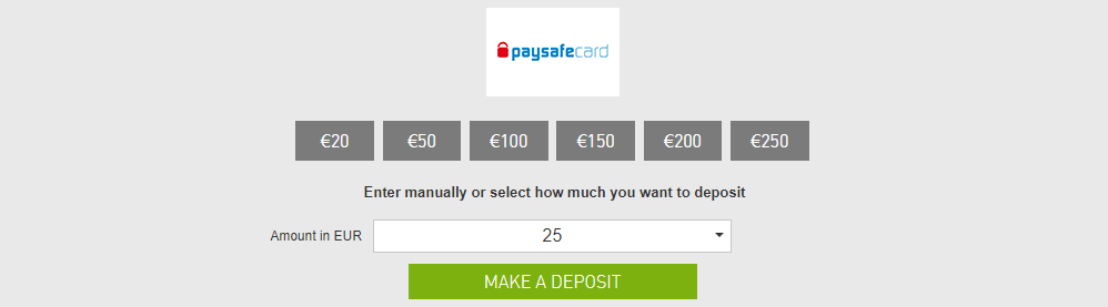 Casino 777 deposit paysafecard screen