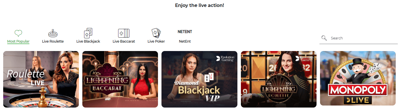 lilibet casino live games