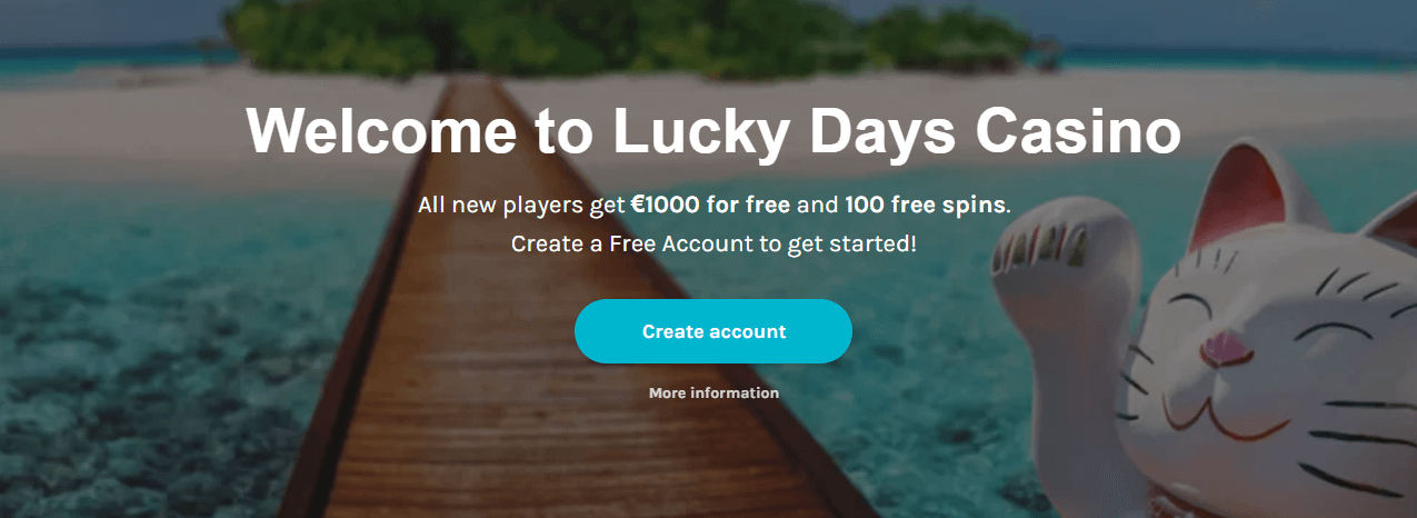 lucky days casino welcome