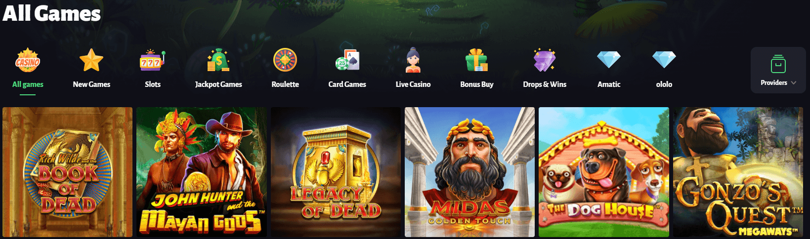 Slothunter casino games