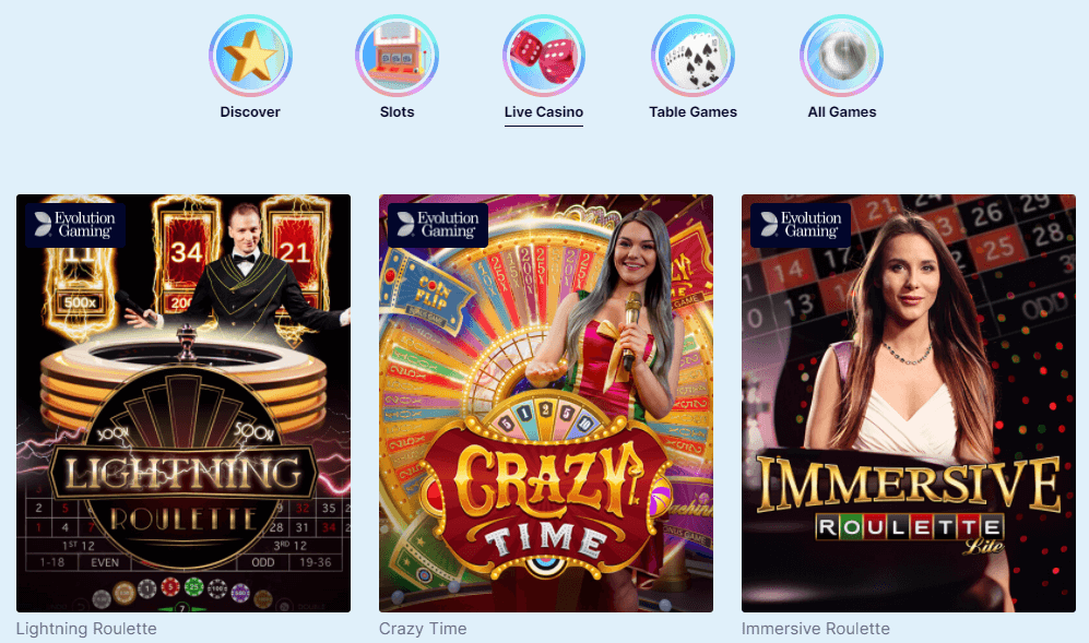 CasinoFriday casino live games