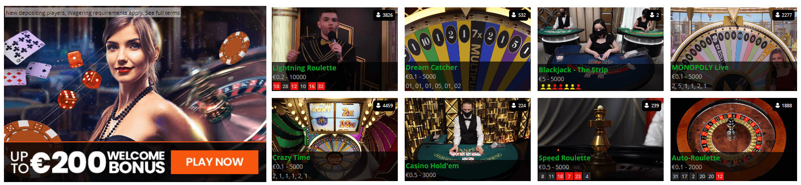 mrmega casino live games