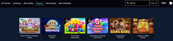 Nordslot Casino Spelaanbod