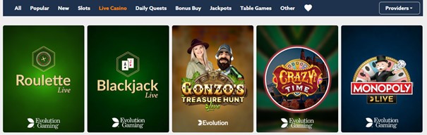 Scatters Casino Live Casino