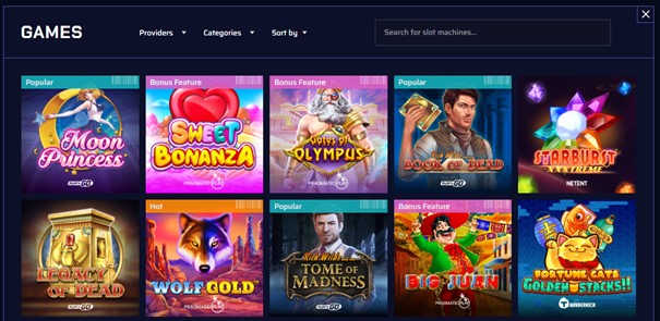 Justbit.io Casino Spelaanbod